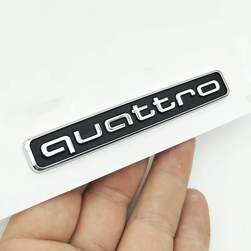 95mm 3D ABS Car Rear Trunk Badge Side Emblem Sticker For Audi A3 A4 A5 A6 A7 A1 A2 Q3 Q5 Q7 S3 S4 S5 S6 TT Quattro Accessories