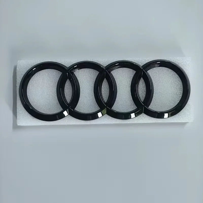 AUDI A4 2008-2017 4Ring logo ABS Black Car Hood Front Grill Rear Trunk Emblem Sticker A4 Mark Quarrto 2.0T Sline Emblem