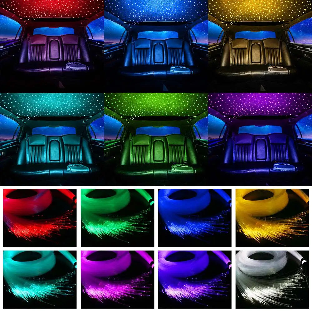 RGBW 1/2/4/6 split machine Car Roof Star Light APP Control Fiber Optic Star Ceiling Light Starry Sky ceiling for Car Home