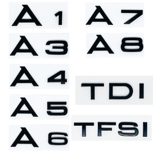 Apply to A1 A3 A4 A5 A6 A7 A8 TDI TFSI Logo Emblem Auto Badge Trunk Decal For Car Fender Sticker Accessories